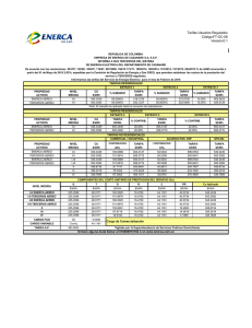 Tarifas Usuarios Regulados Código:FT-OC-06