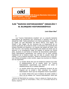 los “nuevos historiadores” israelíes y el blanqueo historiográfico