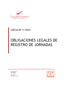 OBLIGACIONES LEGALES DE REGISTRO DE JORNADAS