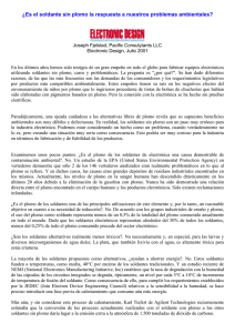 ¿Es el soldante sin plomo la respuesta a nuestros problemas