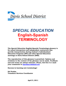 SPECIAL EDUCATION English