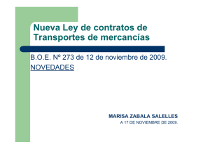 Ley 15/2009 sobre contratos de transporte terrestres