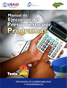 Manual de Ejecución del Presupuesto por Programas