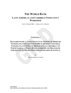 Tratamiento de la Insolvencia en el Sistema de