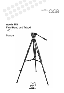 Ace M MS Fluid Head and Tripod 1001 Manual