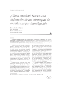 ¿Cómo enseñar? Hacia ana - Revista Investigación en la Escuela