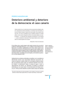 Deterioro ambiental y deterioro de la democracia: el caso