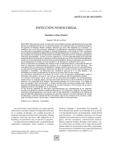 infección nosocomial