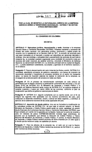 LEY Nb. 1427 - Presidencia de la República de Colombia