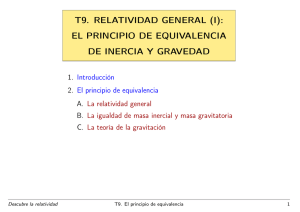 (i): el principio de equivalencia de inercia y gravedad