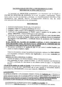 nacionalidad española por residencia para menores de 14 anos