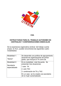 CSA. Estructuras sindicales.