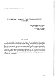 EL LENGUAJE: PIEDRA DE TOQUE PARA LA CIENCIA COGNITIVA_