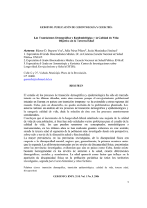 Las transiciones demográfica y epidemiológica y la