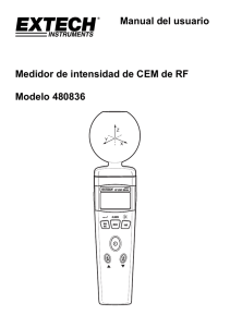 Manual del usuario Medidor de intensidad de CEM de RF