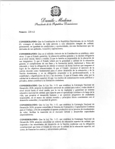 Número: 228-13 CONSIDERANDO: Que la Constitución de la