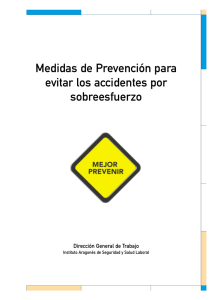 Medidas de Prevención para evitar los accidentes por sobreesfuerzo