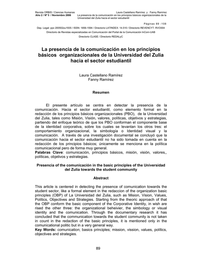 La Presencia De La Comunicación En Los Principios