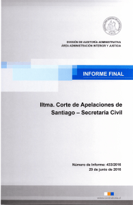 INFORME FINAL Iltma. Corte de Apelaciones de Santiago