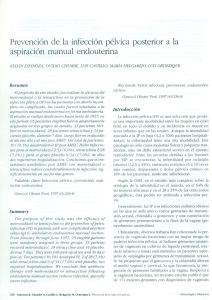 Prevenci6n de la infecci6n pelvica posterior a la aspiraci6n manual