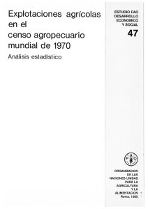 Explotaciones agrícolas en el censo agropecuario mundial de 1970