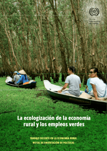 La ecologización de la economía rural y los empleos verdes