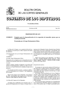 VI LEGISLATURA PROPOSICIÓN DE LEY 122/000135 Orgánica