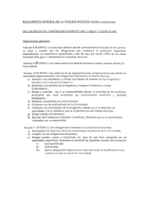 REGLAMENTO GENERAL DE LA FUNCION DOCENTE (R.839/61