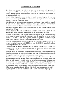 EJERCICIOS DE FRACCIONES 1)Se divide un terreno de 600000