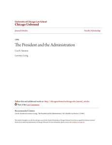 The President and the Administration