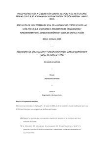 Reglamento de organización y funcionamiento del Consejo