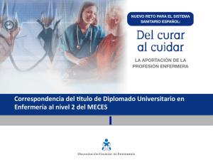 Correspondencia del `tulo de Diplomado Universitario en