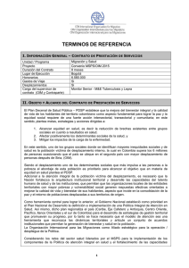 terminos de referencia - Organizaci&oacute;n Internacional para las