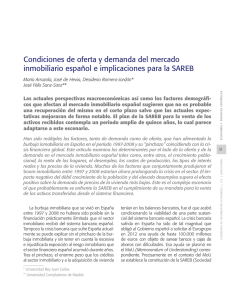 Condiciones de oferta y demanda del mercado inmobiliario español