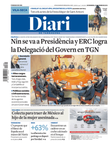 Nin se va a Presidència y ERC logra la Delegació del Govern en TGN