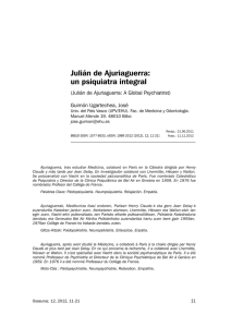 Julián de Ajuriaguerra: un psiquiatra integral