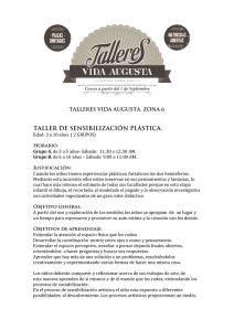 TALLER DE SENSIBILIZACIÓN PLÁSTICA.