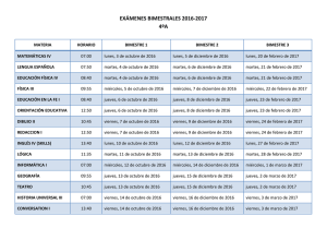 Preparatoria Calendarización de Exámenes 16-17