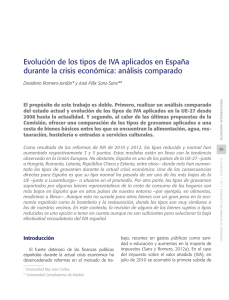 Evolución de los tipos de IVA aplicados en España durante