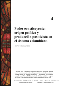 Poder constituyente: origen político y producción positivista en el