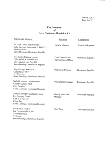 Key Personnel of - Daily Airline Filings