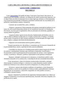 Carta Orgánica Municipalidad de Santo Tomé