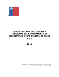 estructura organizacional y funcional del departamento de