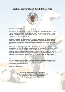 Carta de Bienvenida del Comité Intercentros