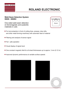 Weld Seam Detection System SND8
