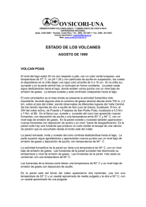 Estado Volcanes Agosto 1999 - Observatorio Vulcanológico y