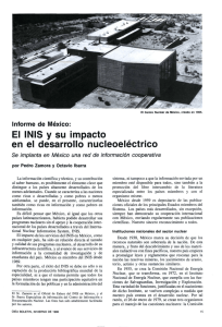 Informe de México: El INIS y su impacto en el desarrollo