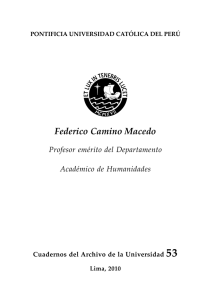 Federico Camino Macedo Profesor emérito del Departamento