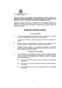 convocatoria para ingreso como personal laboral`fijo en la