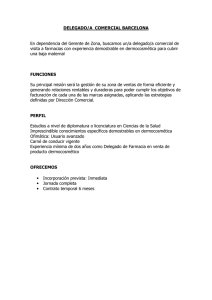 DELEGADO/A COMERCIAL BARCELONA En dependencia del